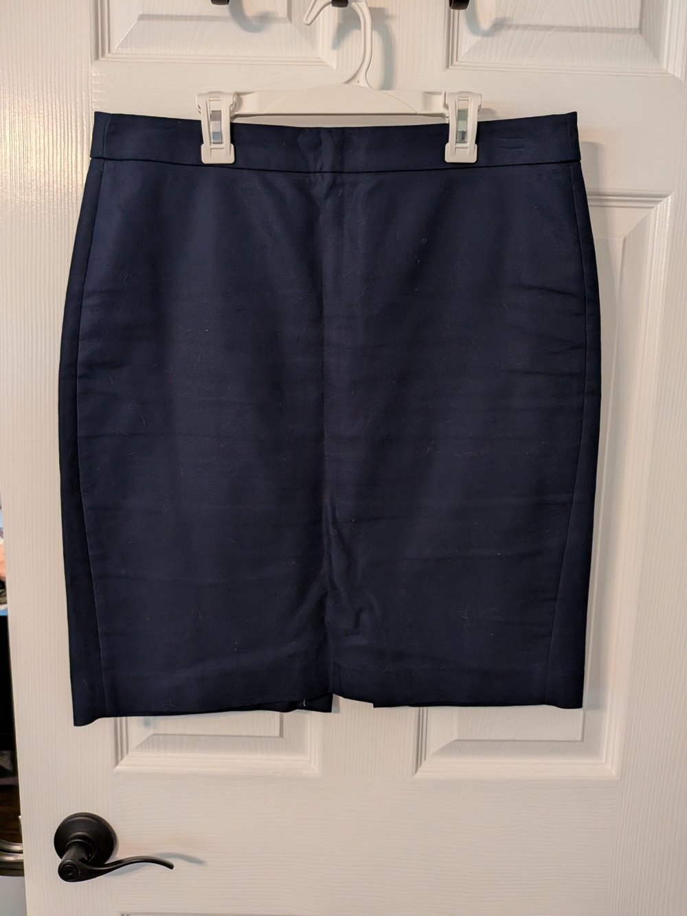 J. Crew Navy Pencil Skirt - Clean Tailored Silhouette